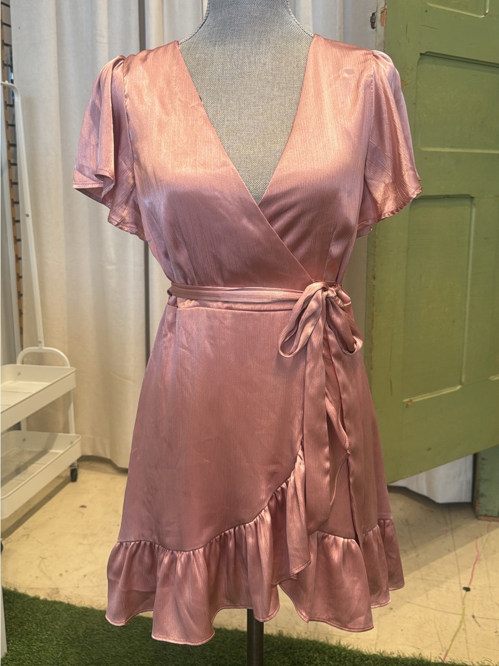NWT Elegant Mauve Wrap Dress